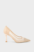 Women Gold Court Shoes | Stylish Party Wear Heels | ShehniStyle