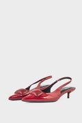 Formal Sling Back IF4036 Maroon | Elegant Women Block Heel Formal Shoes | Stylish Party & Office Wear Sandals in Pakistan | ShehniStyle