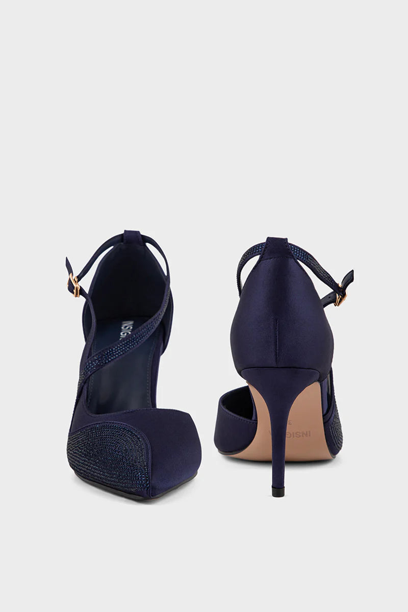 Women Navy Blue Court Shoes | Stylish Party Wear Heels | ShehniStyle