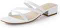 Women Strappy Block Heel Sandals | Low Heel Square Toe Slides | ShehniStyle