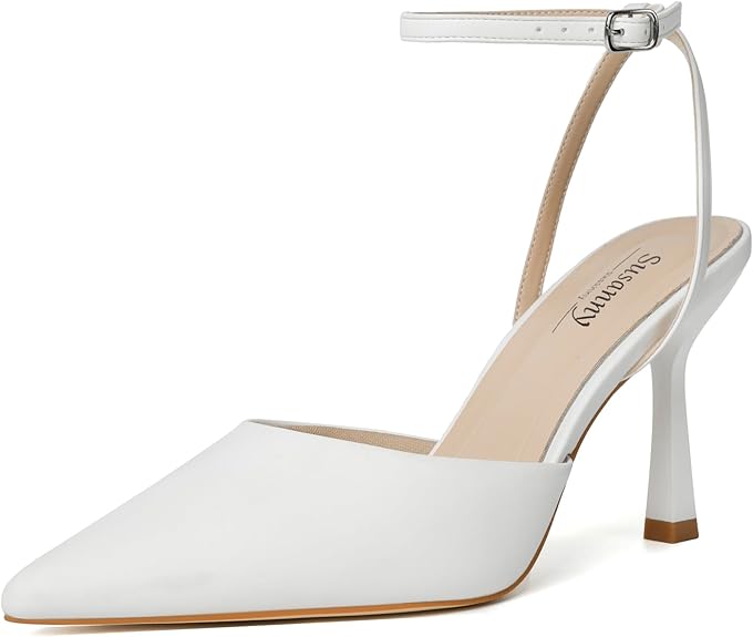 Susanny Heels for Women | Stiletto Closed Pointed Toe Backless Kitten Pumps | Elegant Wedding, Party & Prom Dress Shoes in Pakistan | ShehniStyle