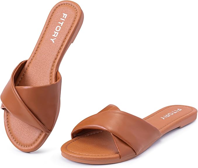 Flat Sandals for Women in Pakistan | Soft Leather Summer Slides | ShehniStyle
