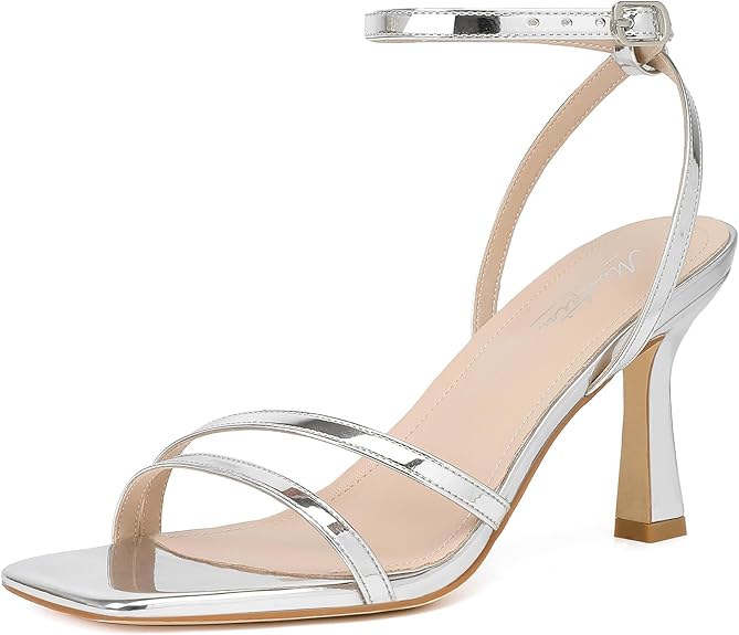 Mostrin Women Strappy Heels | Square Open Toe Lace Up Stiletto High Heels | Ankle Strap Party & Prom Sandals for Women in Pakistan | ShehniStyle
