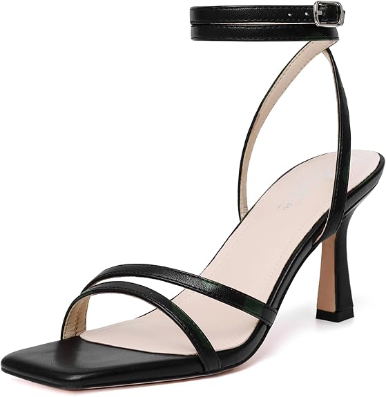 Mostrin Women Strappy Heels | Square Open Toe Lace Up Stiletto High Heels | Ankle Strap Party & Prom Sandals for Women in Pakistan | ShehniStyle