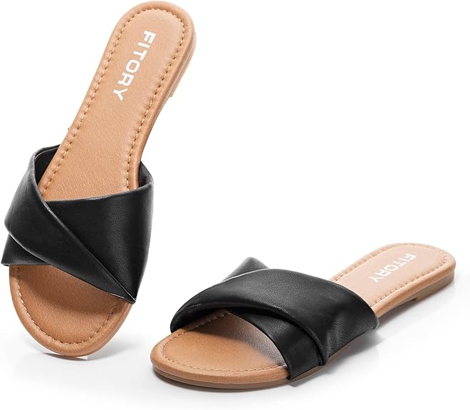 Flat Sandals for Women in Pakistan | Soft Leather Summer Slides | ShehniStyle