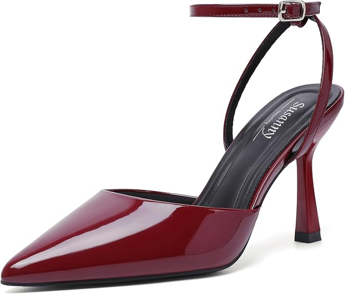 Susanny Heels for Women | Stiletto Closed Pointed Toe Backless Kitten Pumps | Elegant Wedding, Party & Prom Dress Shoes in Pakistan | ShehniStyle