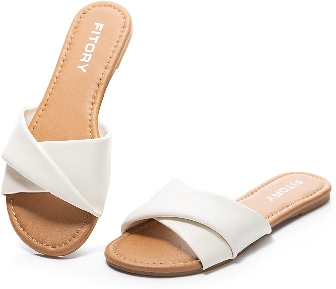 Flat Sandals for Women in Pakistan | Soft Leather Summer Slides | ShehniStyle