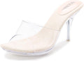 Silver Clear Strap Stiletto Heels for Women in Pakistan | Transparent Open Toe Party Sandals | ShehniStyle