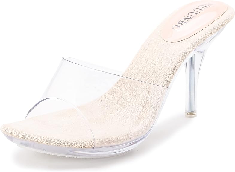 Silver Clear Strap Stiletto Heels for Women in Pakistan | Transparent Open Toe Party Sandals | ShehniStyle