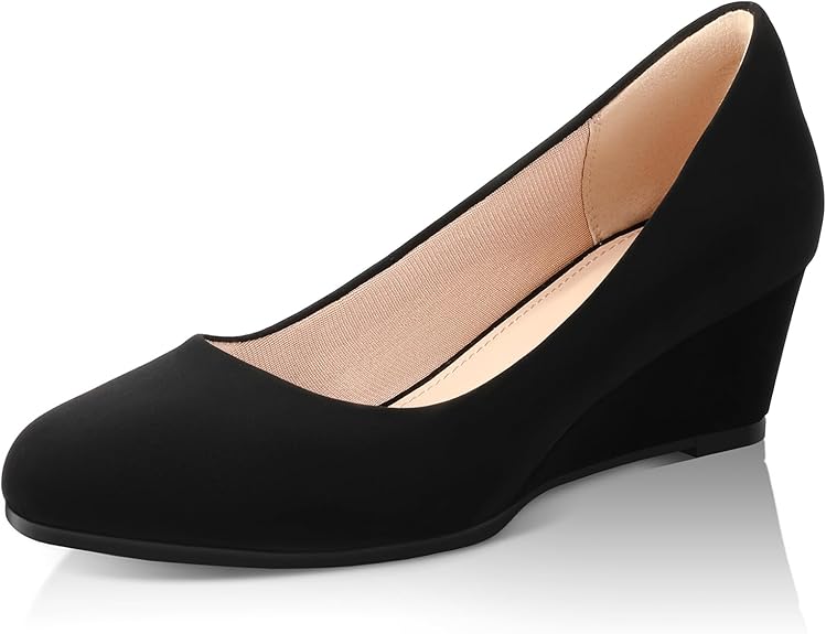 Women Wedge Heels Closed Toe | Low Heel Comfortable Pumps | ShehniStyle