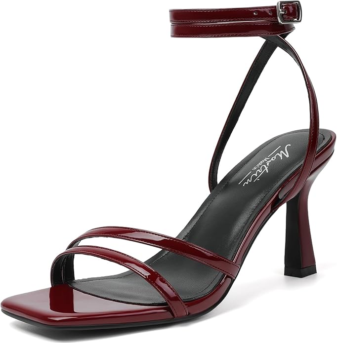 Mostrin Women Strappy Heels | Square Open Toe Lace Up Stiletto High Heels | Ankle Strap Party & Prom Sandals for Women in Pakistan | ShehniStyle