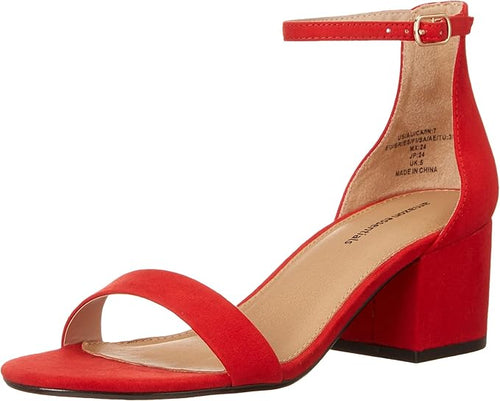 Amazon Essentials Women’s Two Strap Ankle Strap Block Heel Sandals | Comfortable Mid Heel Dress Sandals | Stylish Women Shoes in Pakistan | ShehniStyle