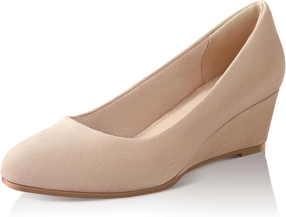 Women Wedge Heels Closed Toe | Low Heel Comfortable Pumps | ShehniStyle